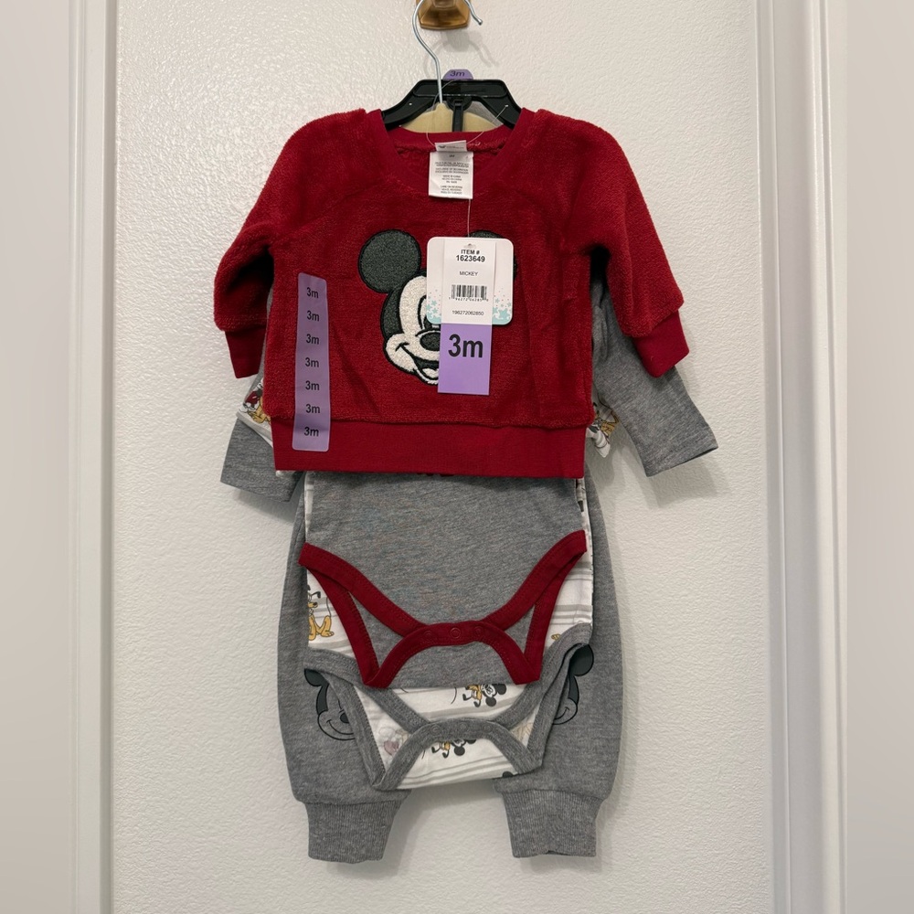 NWT Disney Mickey Mouse 3M Baby Outfits bundle - 8 pieces